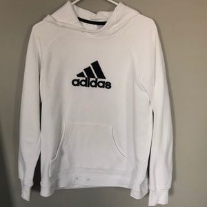 White adidas hooded sweatshirt